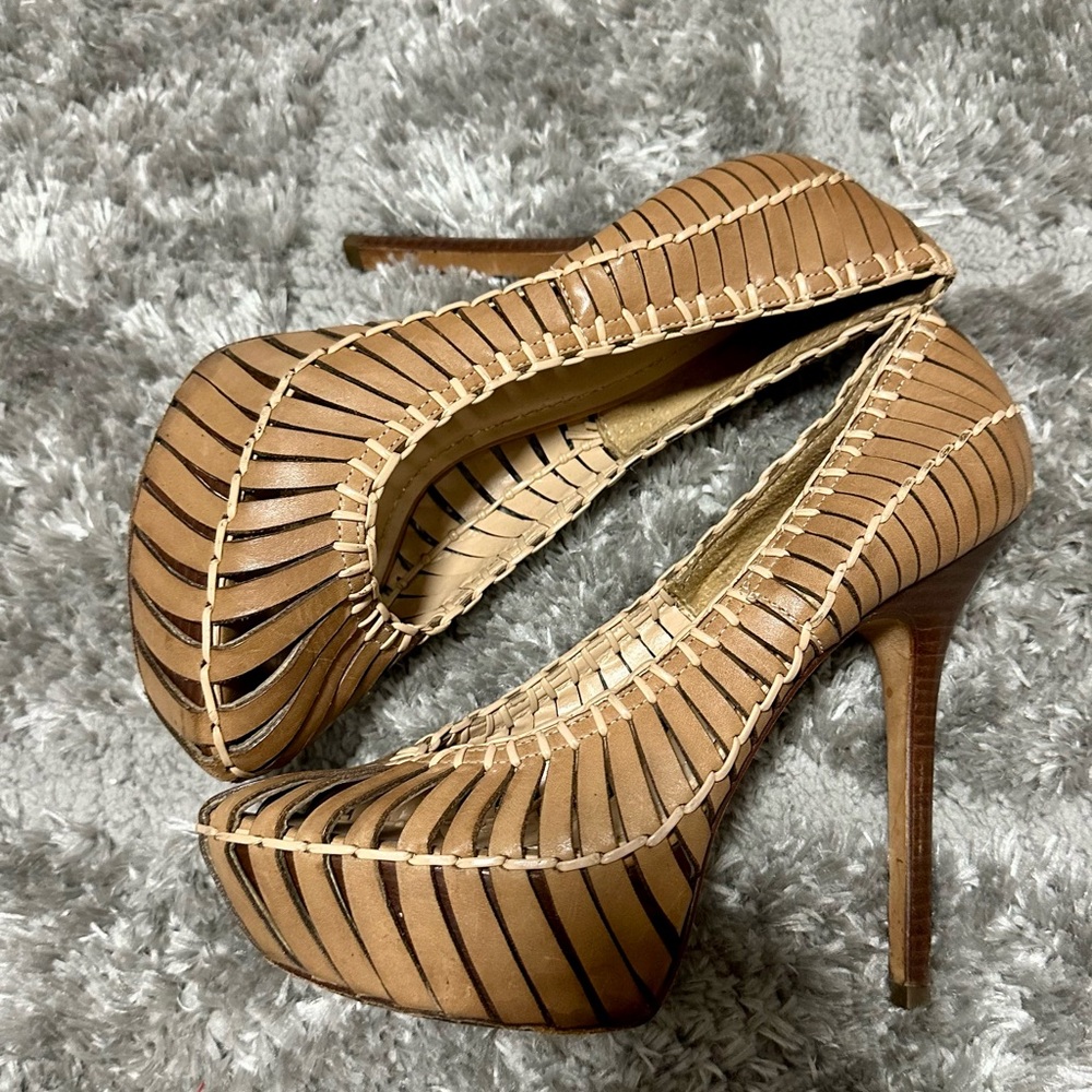 Elegant Tan Stiletto Heels